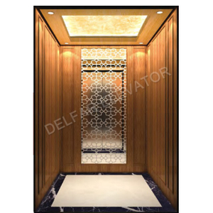 Nice wood decoration mirror etched st.st.home elevator