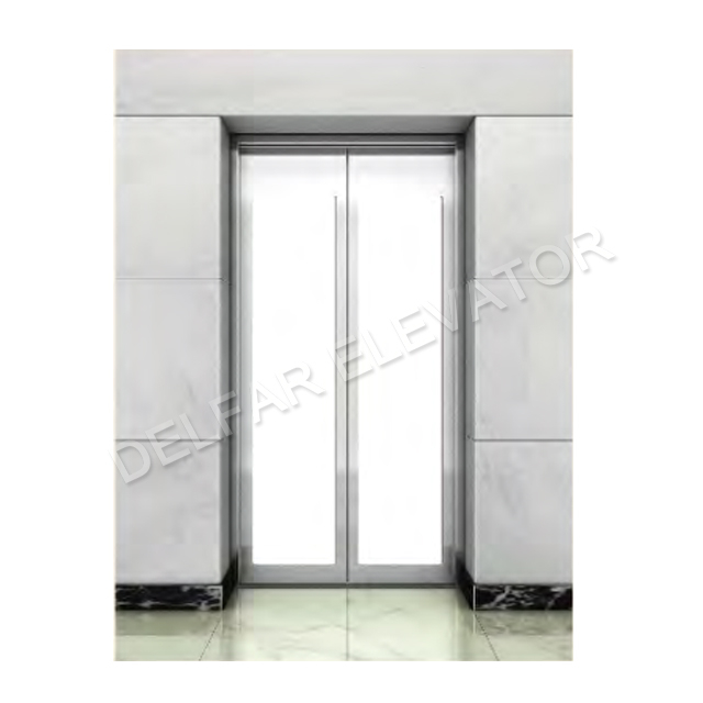 Glass Door with Hairline St.st. Frame Landing Door