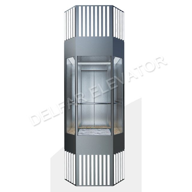 1600KG capacity diamond shape observation elevator